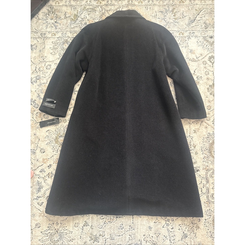 NWT Jones New York Black Alpaca Wool Full Length Coat sz 16P - Picture 9 of 9